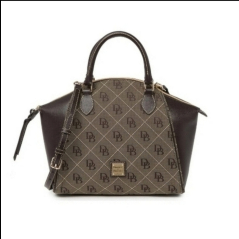 DOONEY & BOURKE Sydney Logo Leather Dome Satchel - Picture 2 of 9